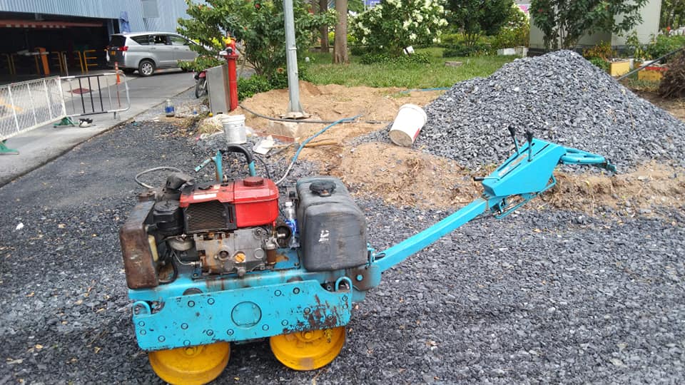 Xe lu dắt tay Meiwa 650kg Xe lu dắt tay Meiwa 650kg
